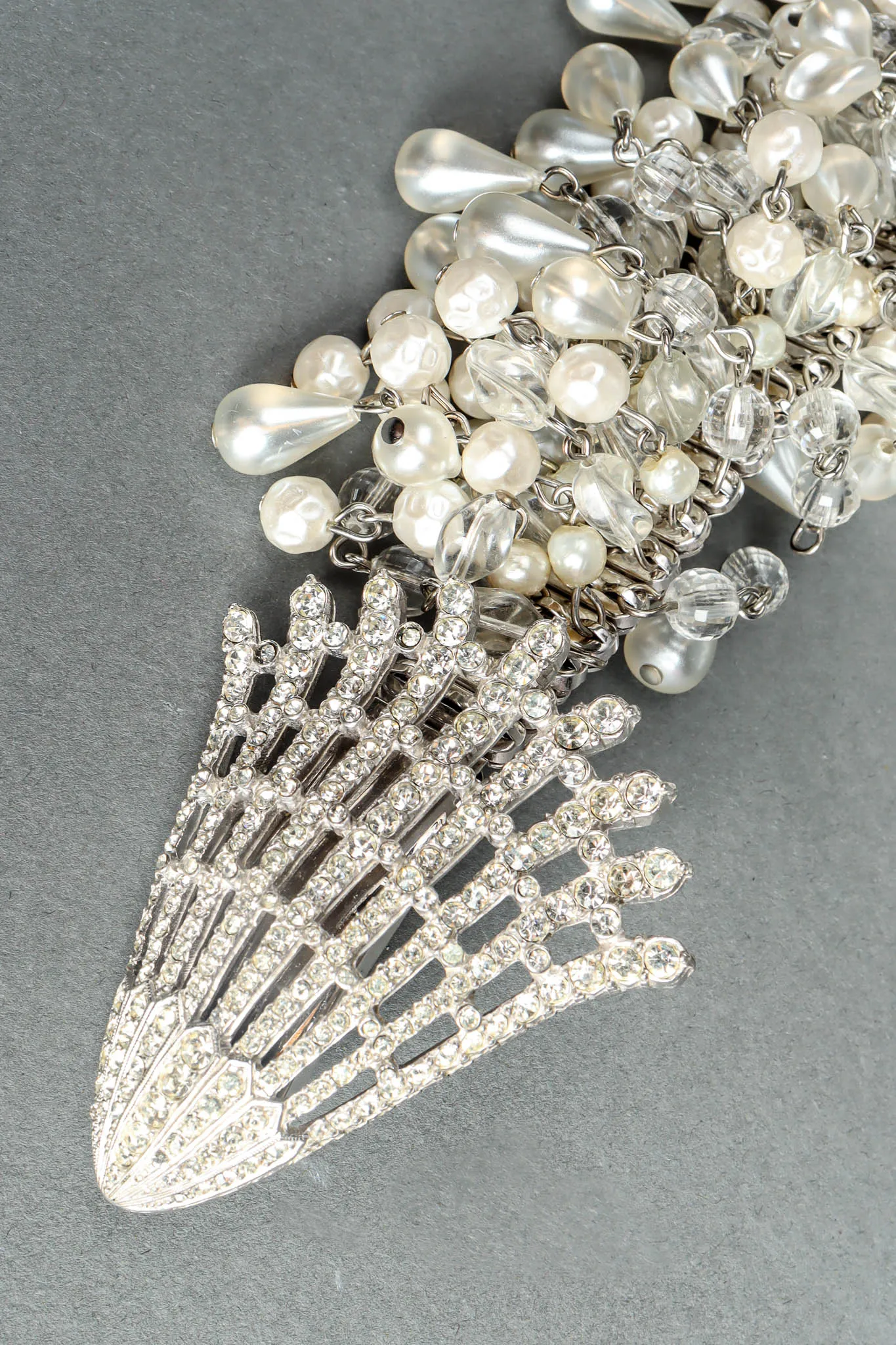 Rhinestone Pearl Cluster Stretch Belt