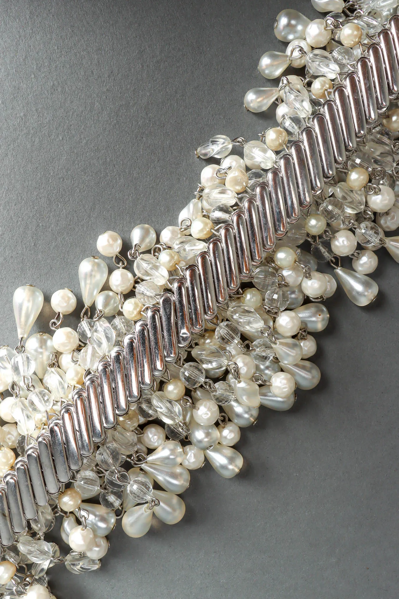 Rhinestone Pearl Cluster Stretch Belt