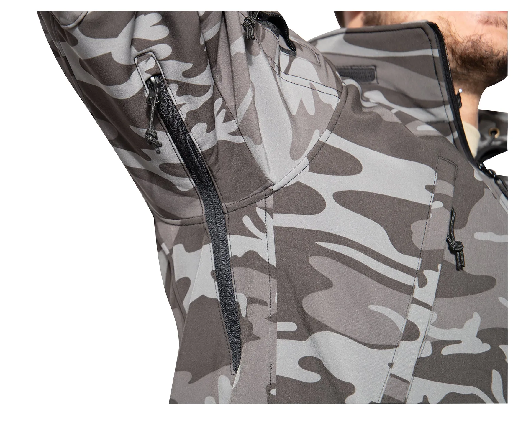 Rothco Special Ops Tactical Soft Shell Jacket - Black Camo