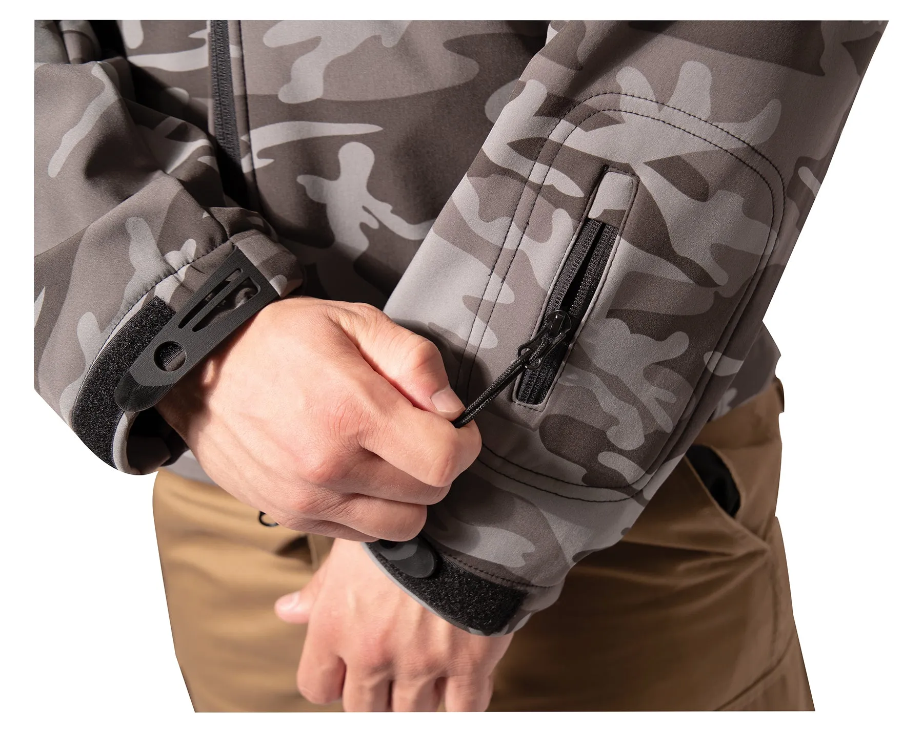 Rothco Special Ops Tactical Soft Shell Jacket - Black Camo