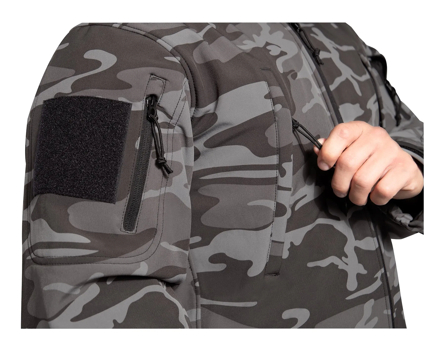 Rothco Special Ops Tactical Soft Shell Jacket - Black Camo