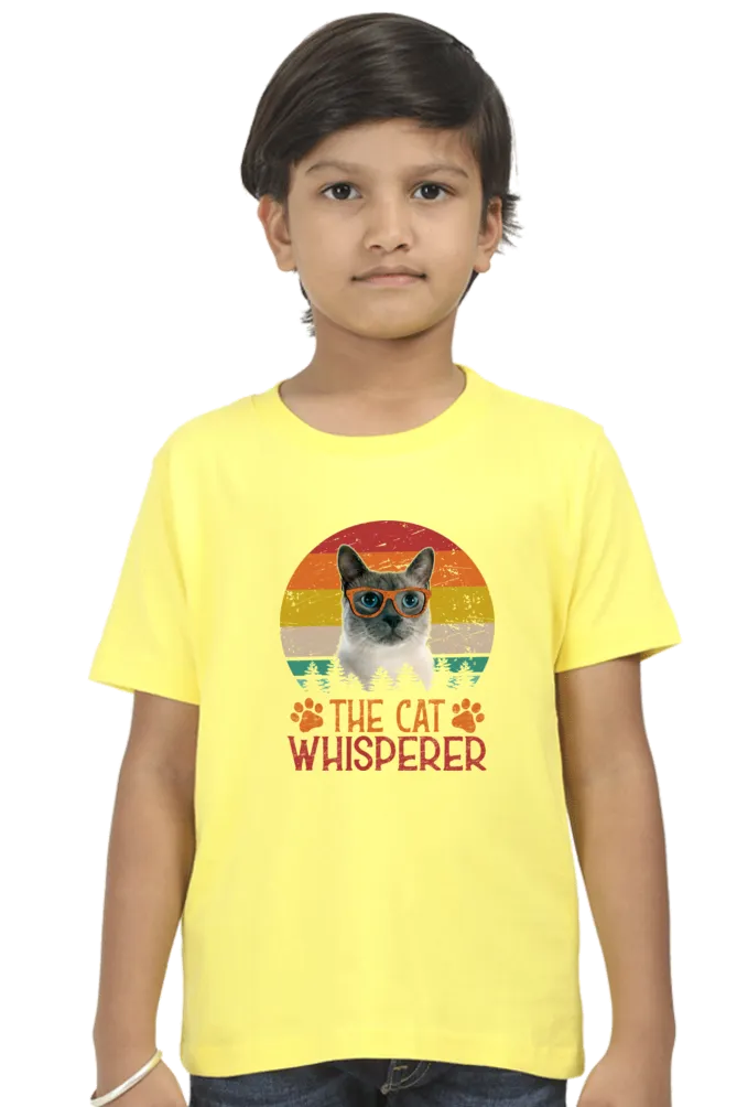 Round Neck T-Shirt (Boys) - The Cat Whisperer (6 Colours)
