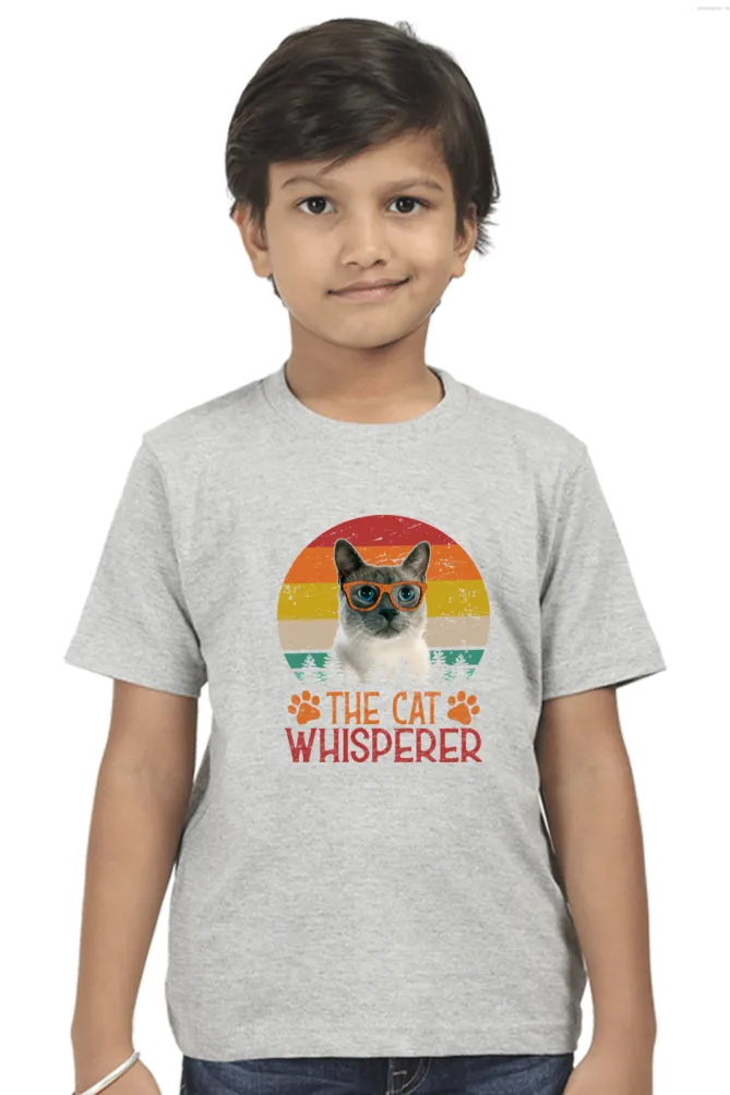 Round Neck T-Shirt (Boys) - The Cat Whisperer (6 Colours)
