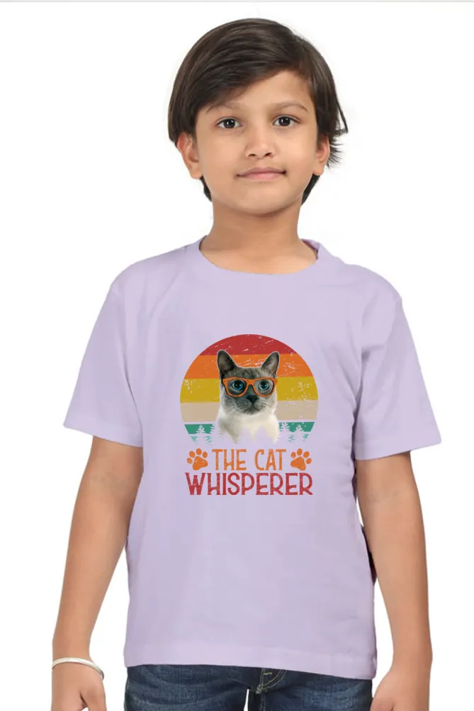 Round Neck T-Shirt (Boys) - The Cat Whisperer (6 Colours)