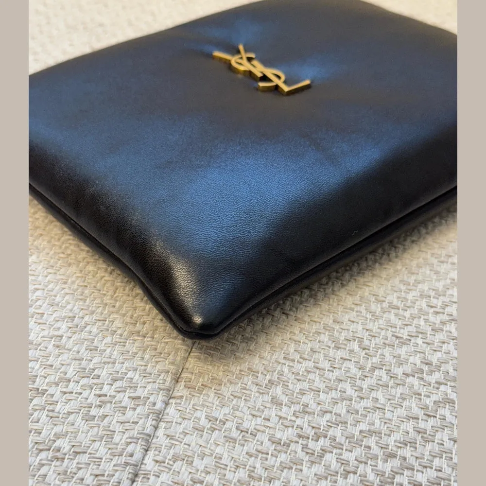 Saint Laurent Black Calypso Small Pouch