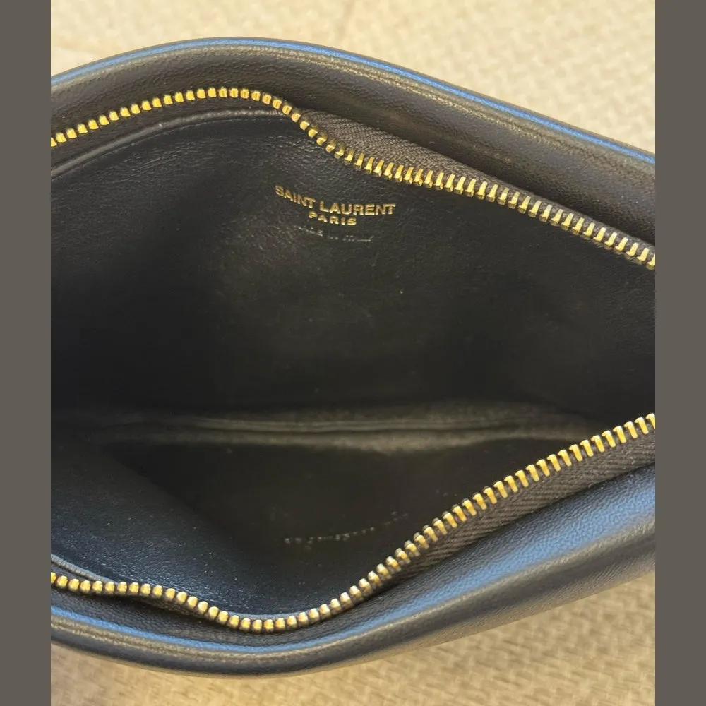 Saint Laurent Black Calypso Small Pouch
