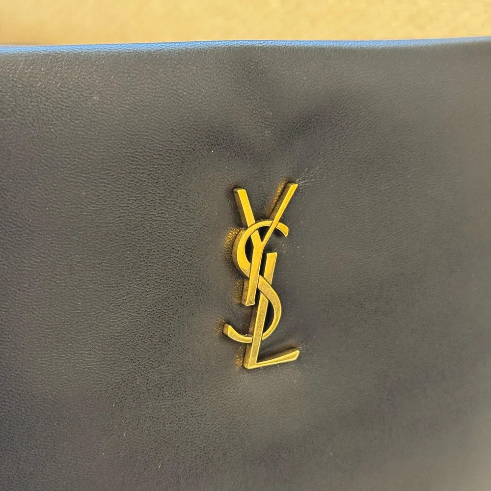 Saint Laurent Black Calypso Small Pouch