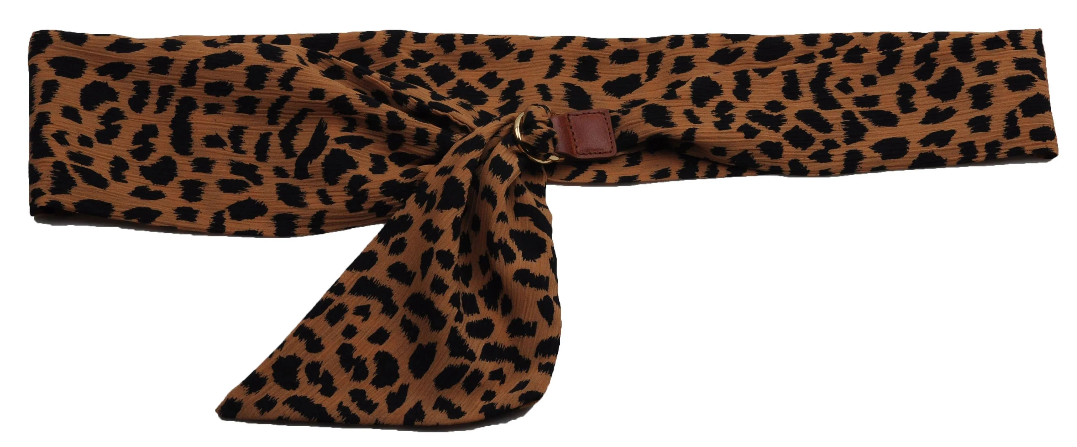 SALE Cheetah Print Gold Ring Scarf Belt