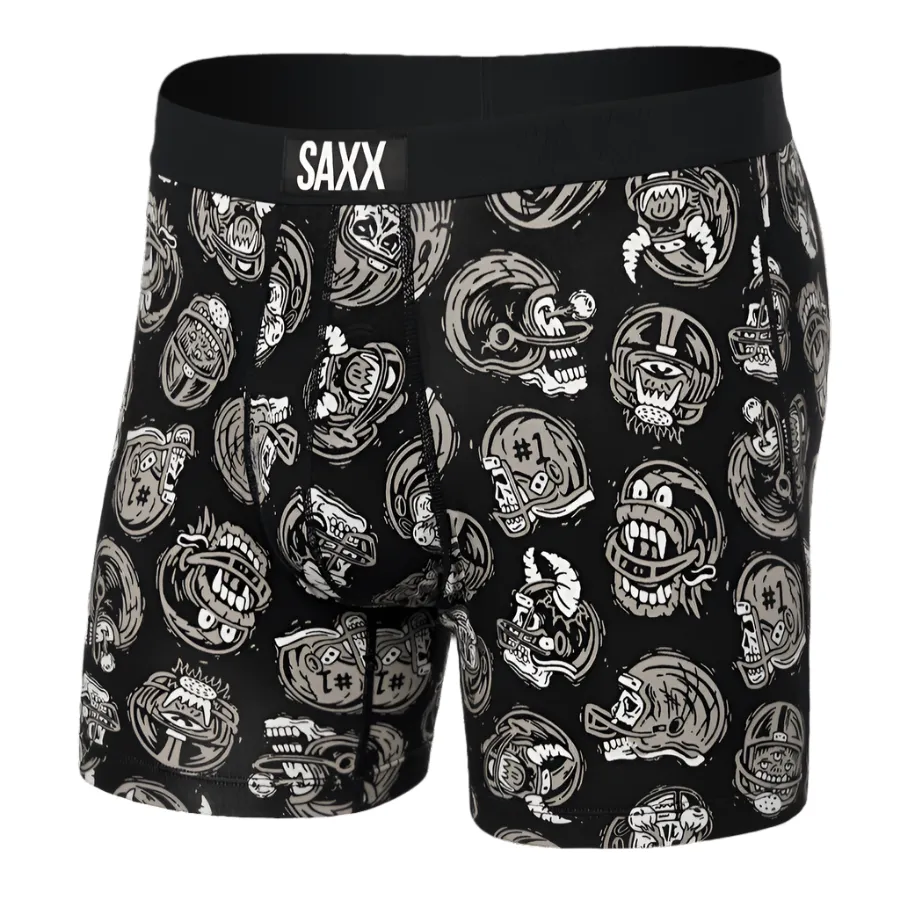 Saxx Vibe Boxers - Brain Bucket - Black