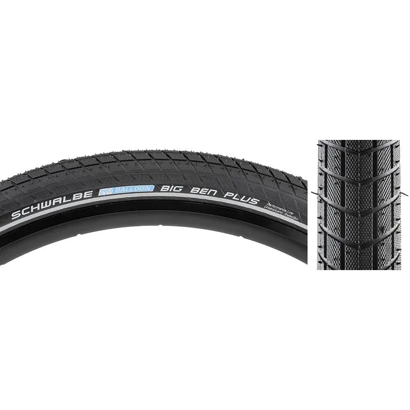 Schwalbe Big Ben Plus Perf SS Green Guard BK/BSK/REF E50 Wire Tire