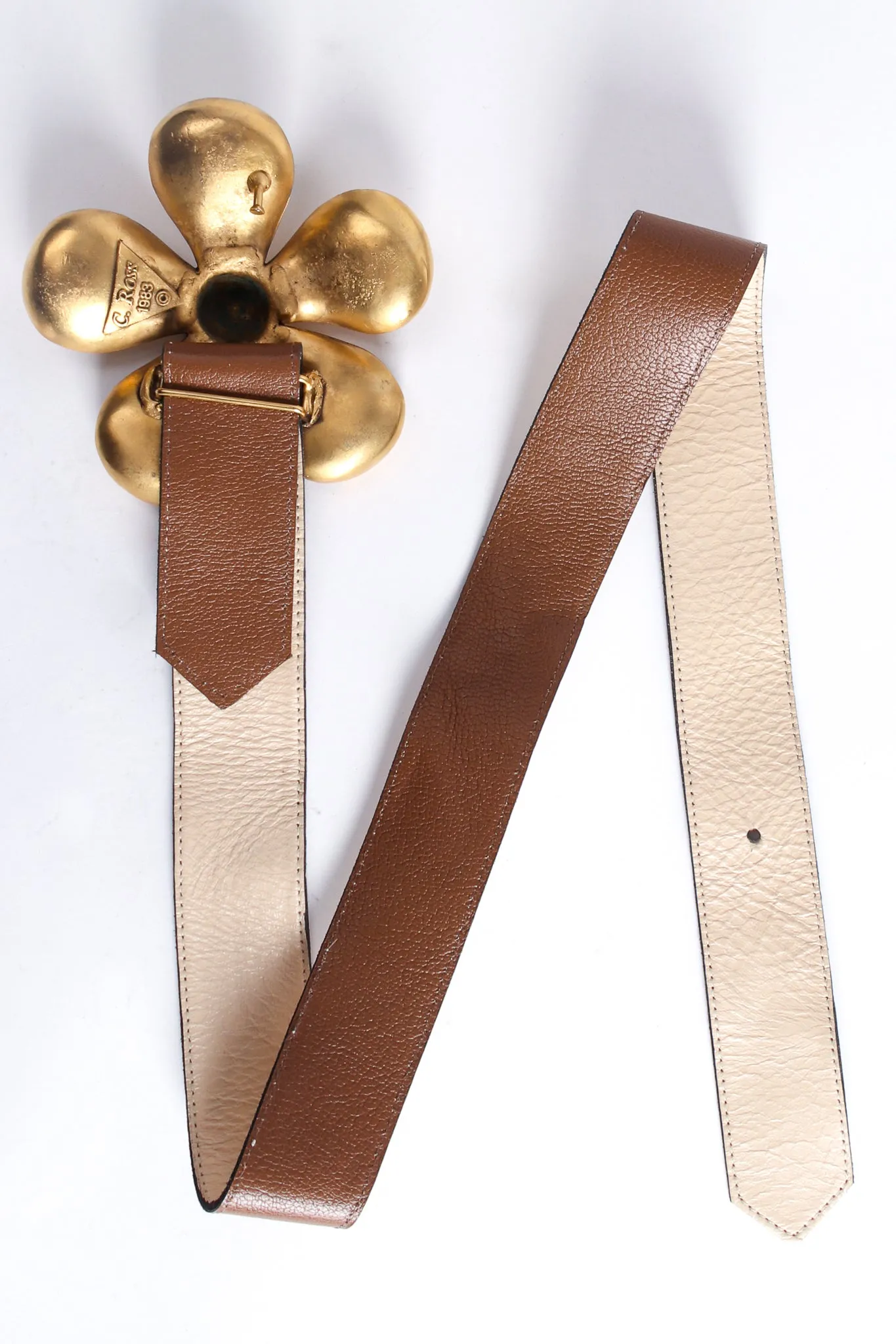 Sculpted Blossom Buckle Belt