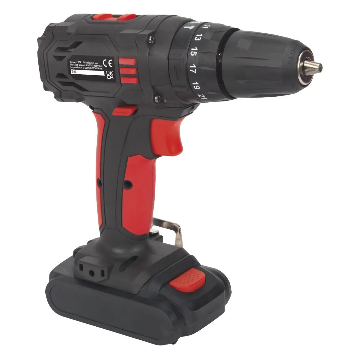Sealey 18V Ø10mm Cordless Combi Drill