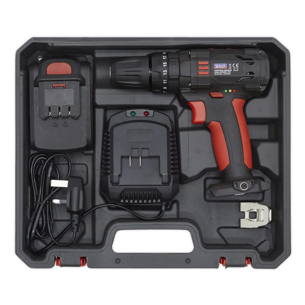 Sealey 18V Ø10mm Cordless Combi Drill