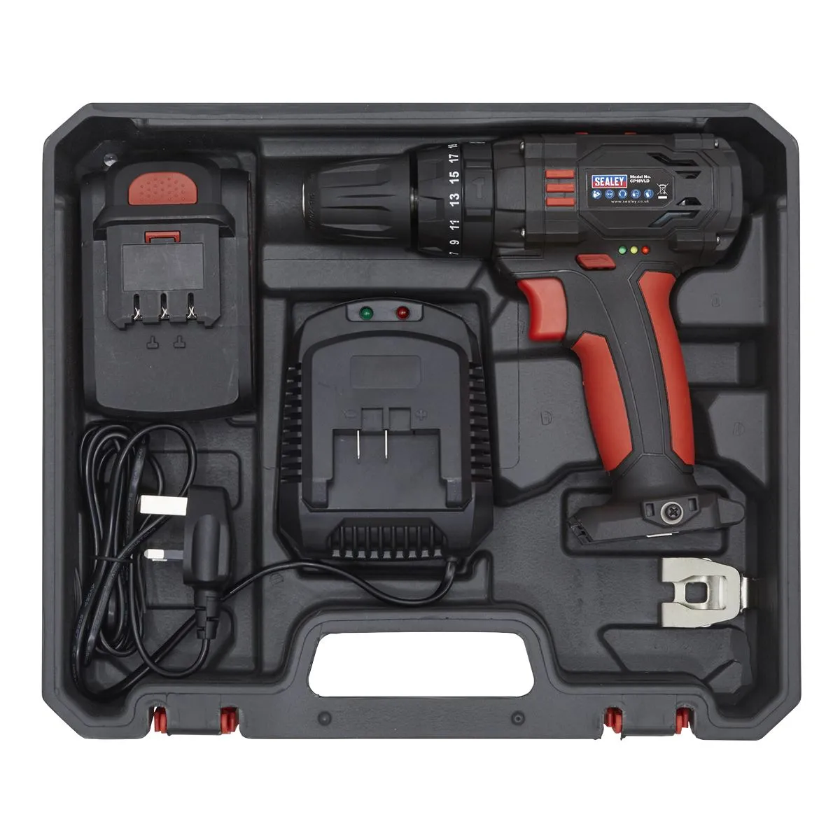 Sealey 18V Ø10mm Cordless Combi Drill