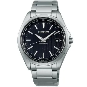 SEIKO SELECTION SBTM291 World Time Solar Radio Titanium Men's watch