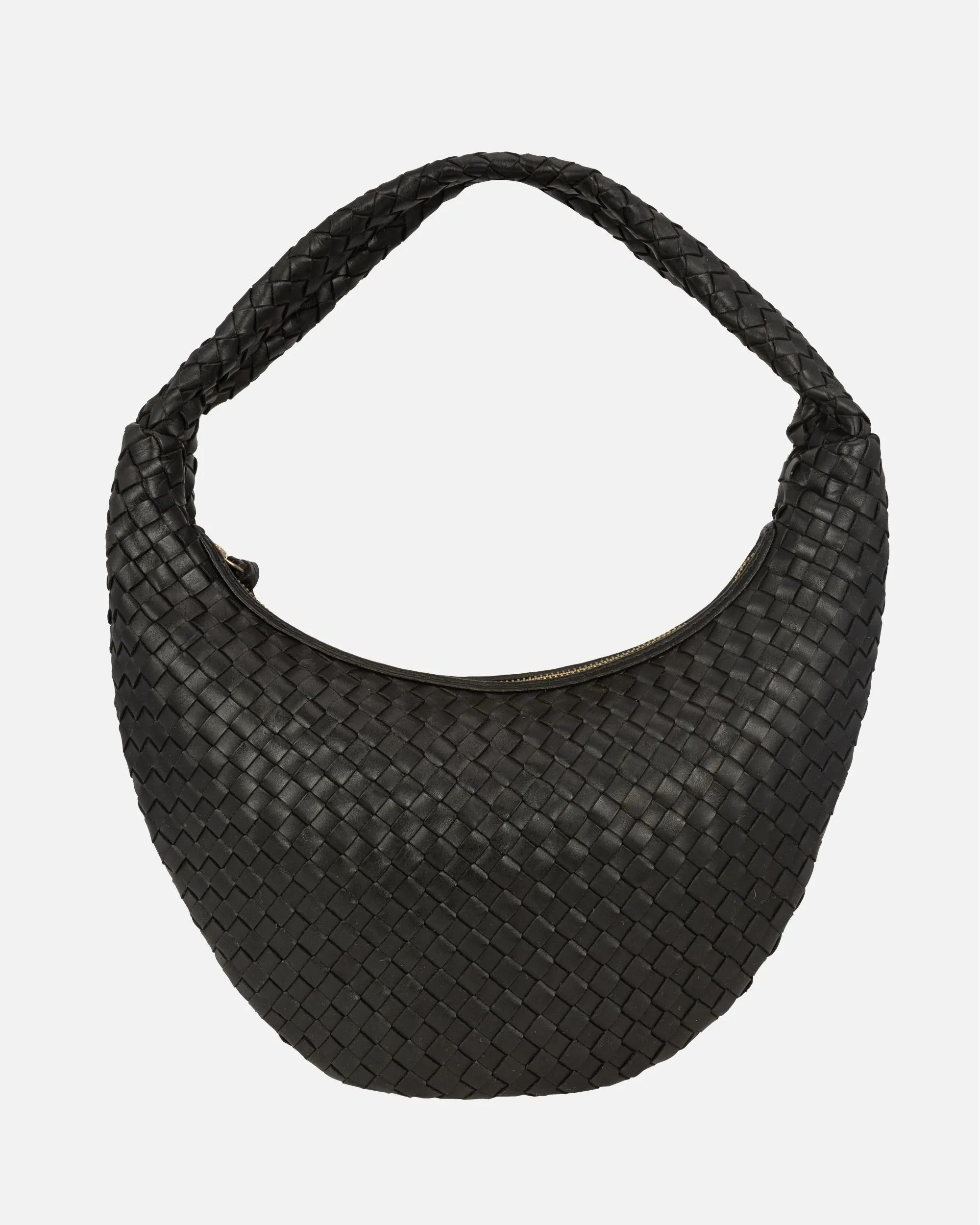 Silva | Woven Leather Hobo Bag