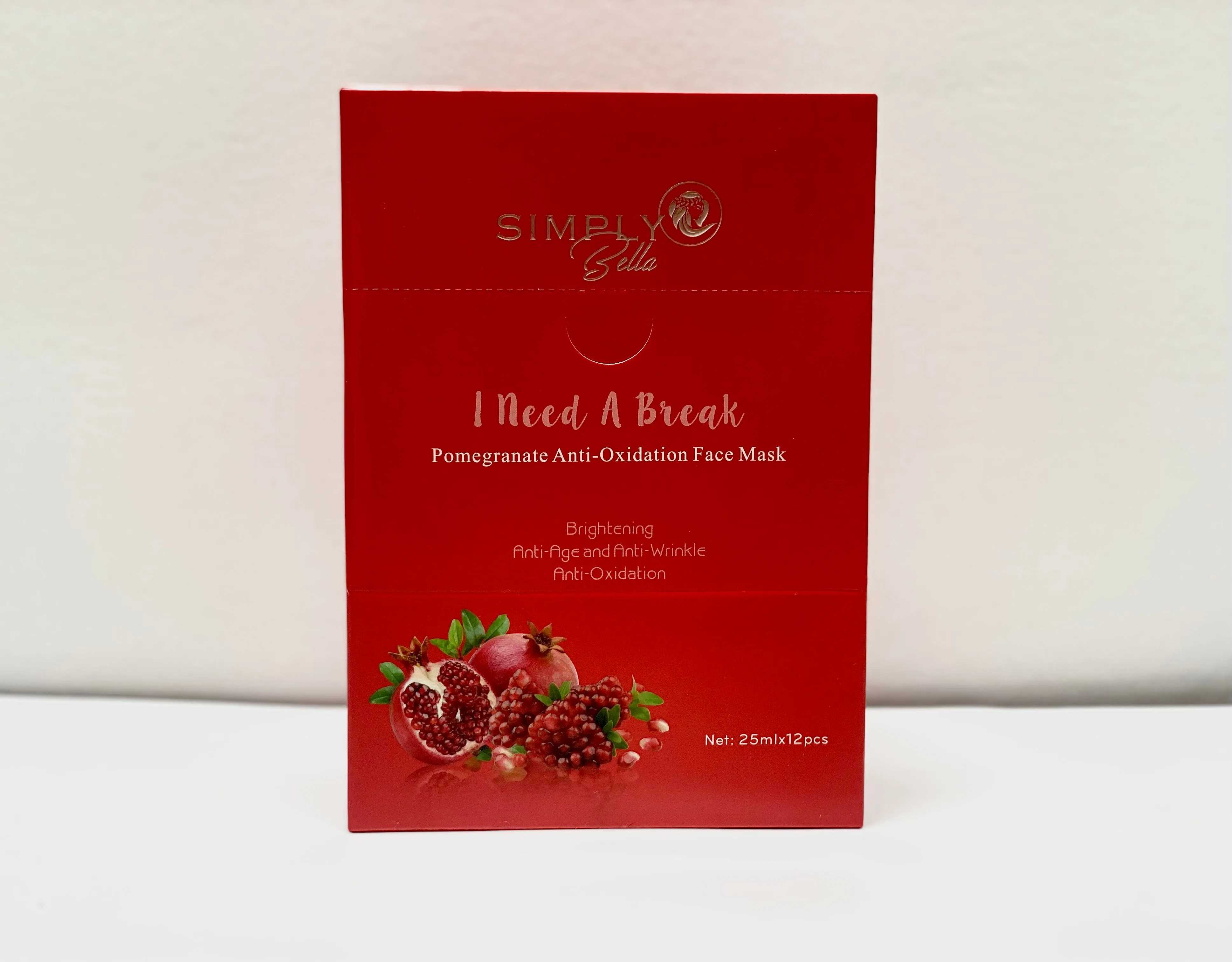 SIMPLY BELLA "I NEED A BREAK" POMEGRANATE ANTI-OXIDATION FACE MASK
