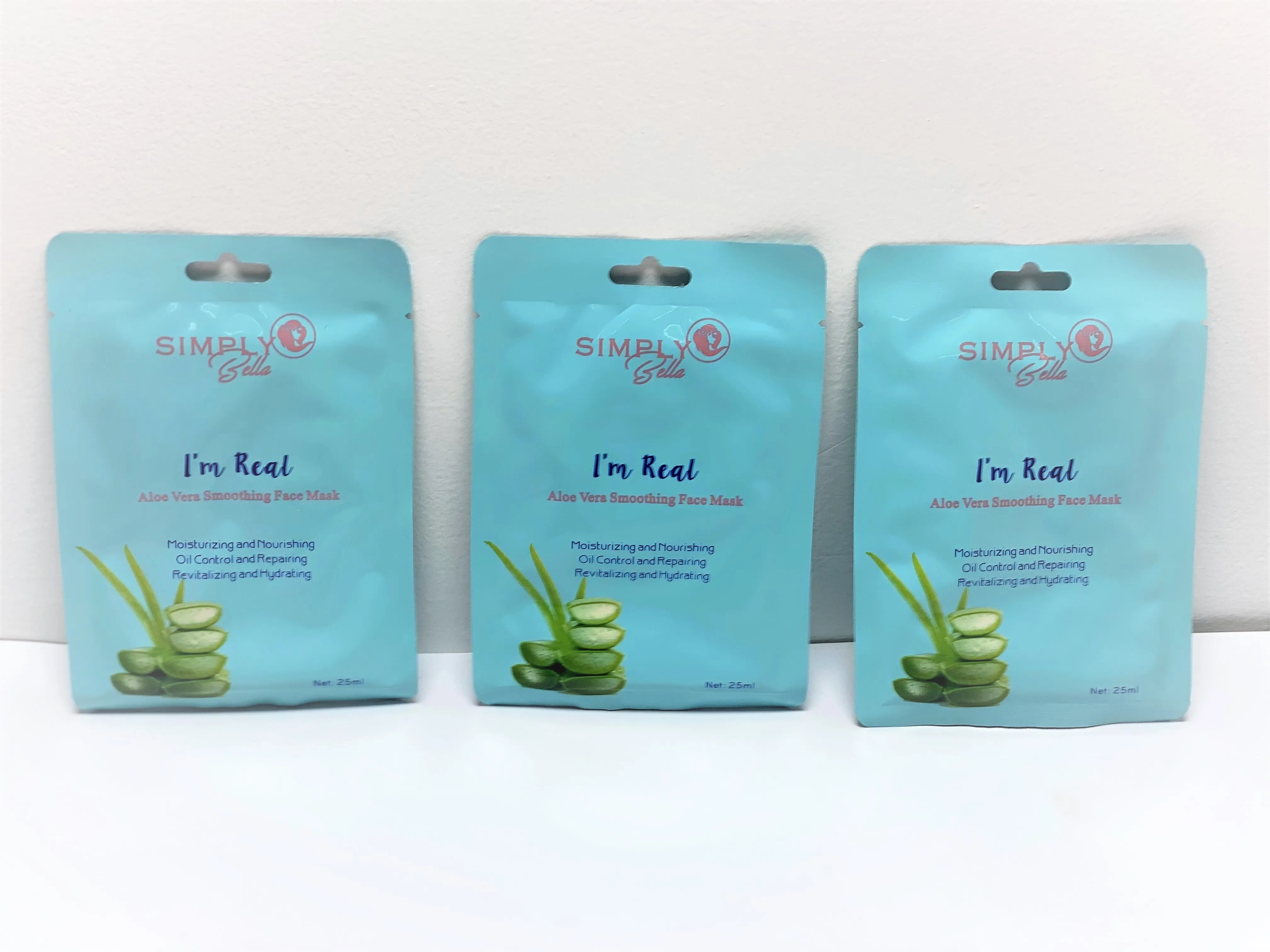 SIMPLY BELLA "I'M REAL" ALOE VERA SMOOTHING FACE MASK