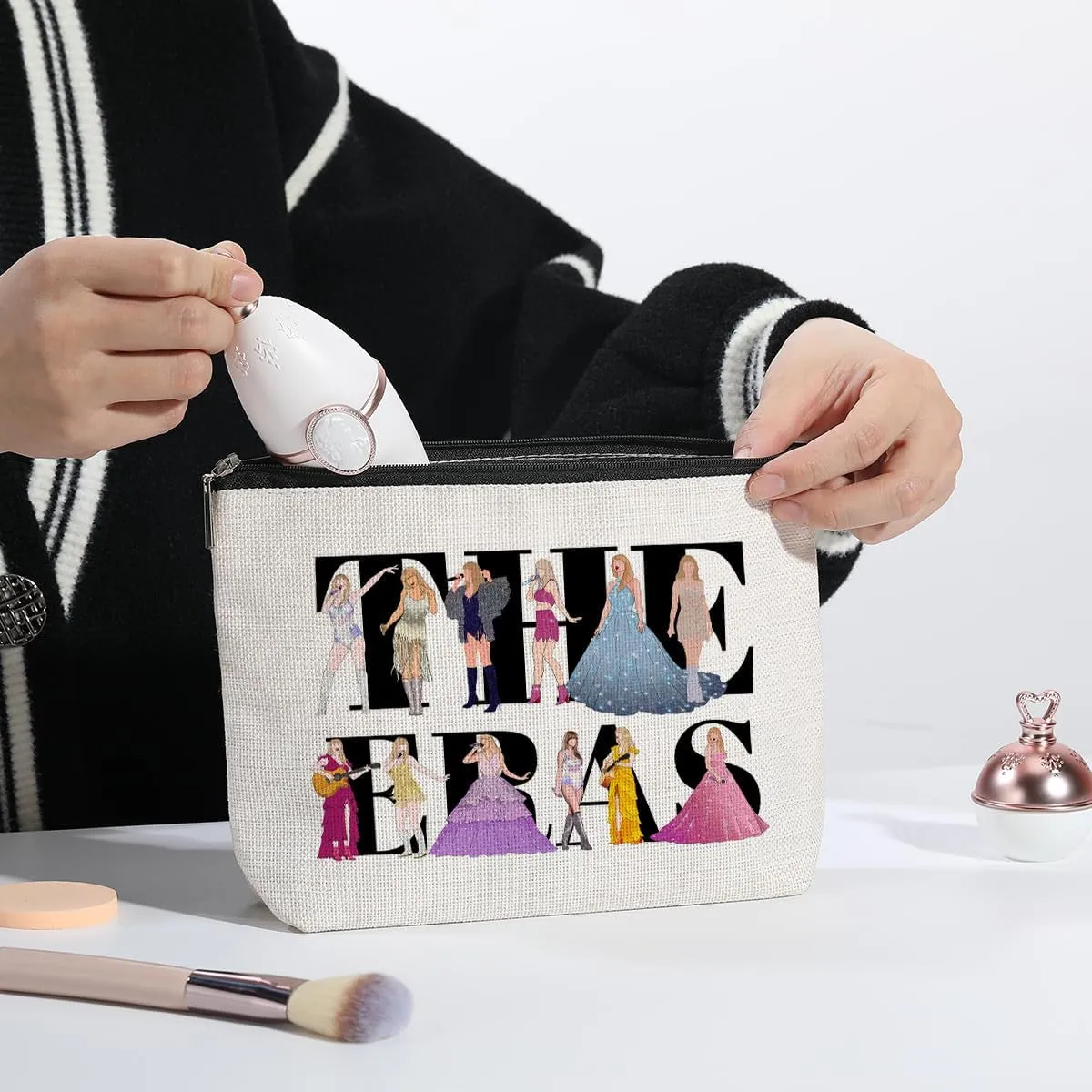 Singer Makeup Bag, Music Lovers Gifts for Women, Friendship Gifts for Women Friends Sister, TS Fans Makeup Bag, Birthday Christmas Gifts for Her