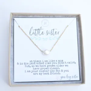 Sister Jewelry Gift, Necklace for Sister, Little Sister Gifts, Sister Gift, Gift for Little Sister, Sister Gift Ideas, Sister Appreciation