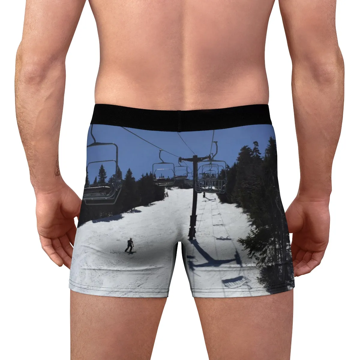 Skiing Is My Happy Place - Men's Boxer Briefs