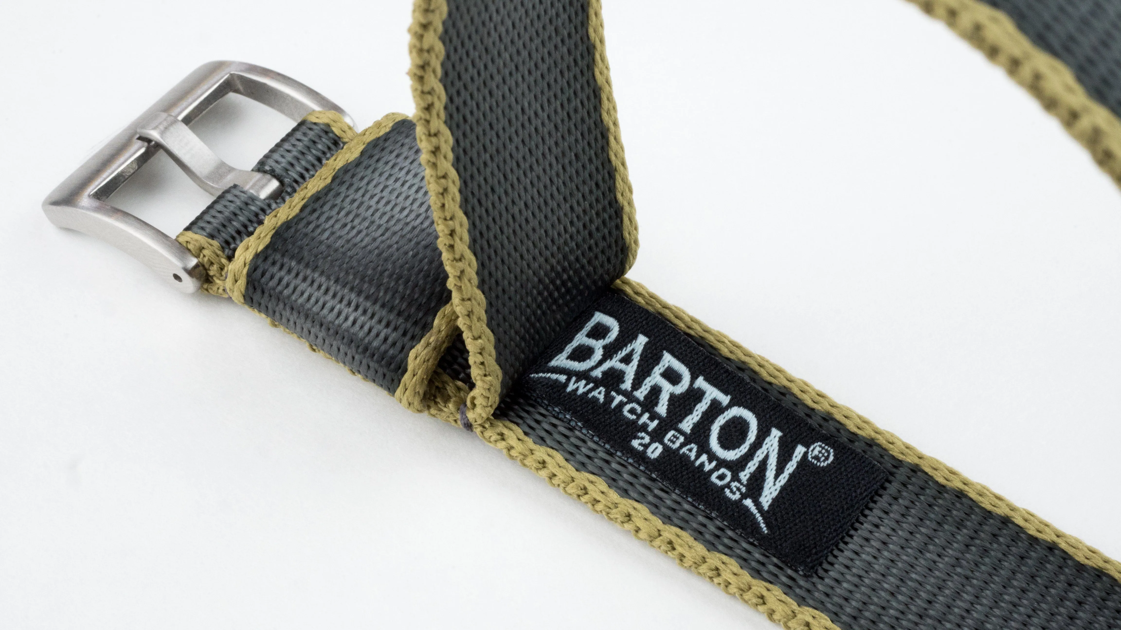 Slate Grey Tan Edges Jetson NATO® style Watch Band (22mm & 24mm SALE)