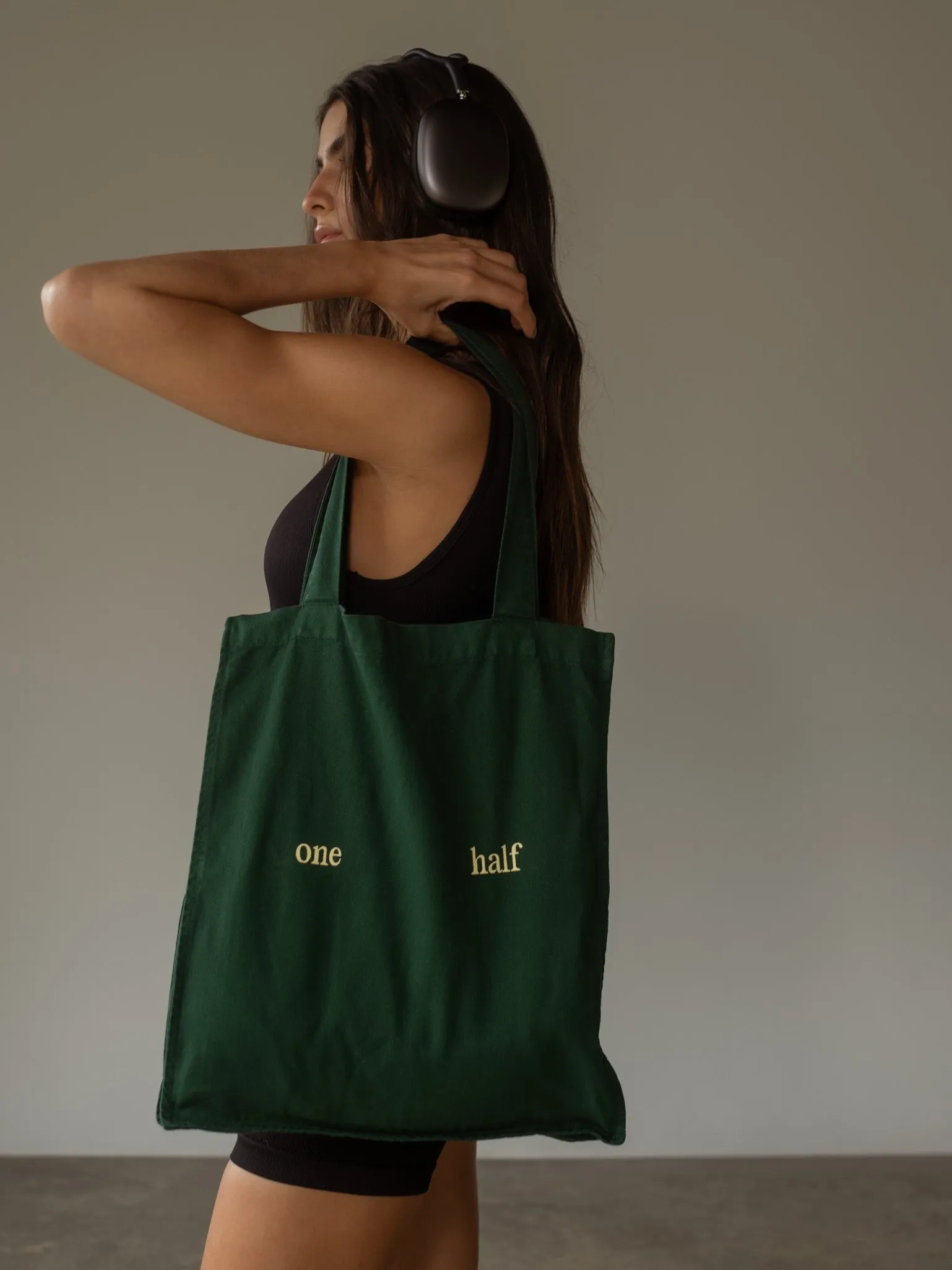 SLIM TOTE BAG - MYSTIC GREEN & YELLOW