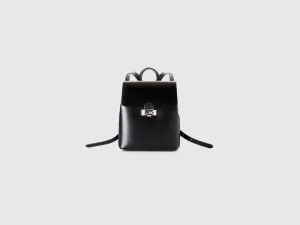 Solid Push Button Backpack
