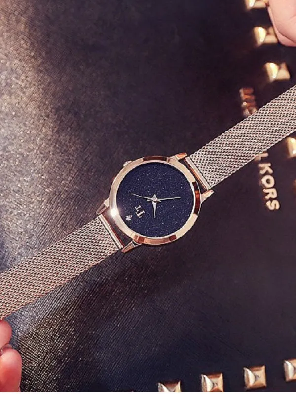 Starry Sky Pattern Stainless Steel Women's Watch