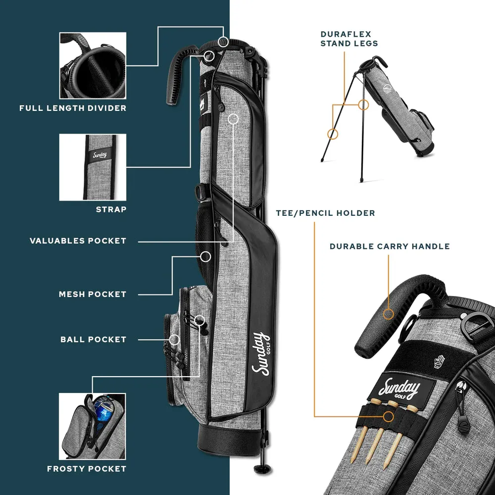 Sunday Golf Loma Womens Golf Stand Bag Lavender (Bag Height 32")