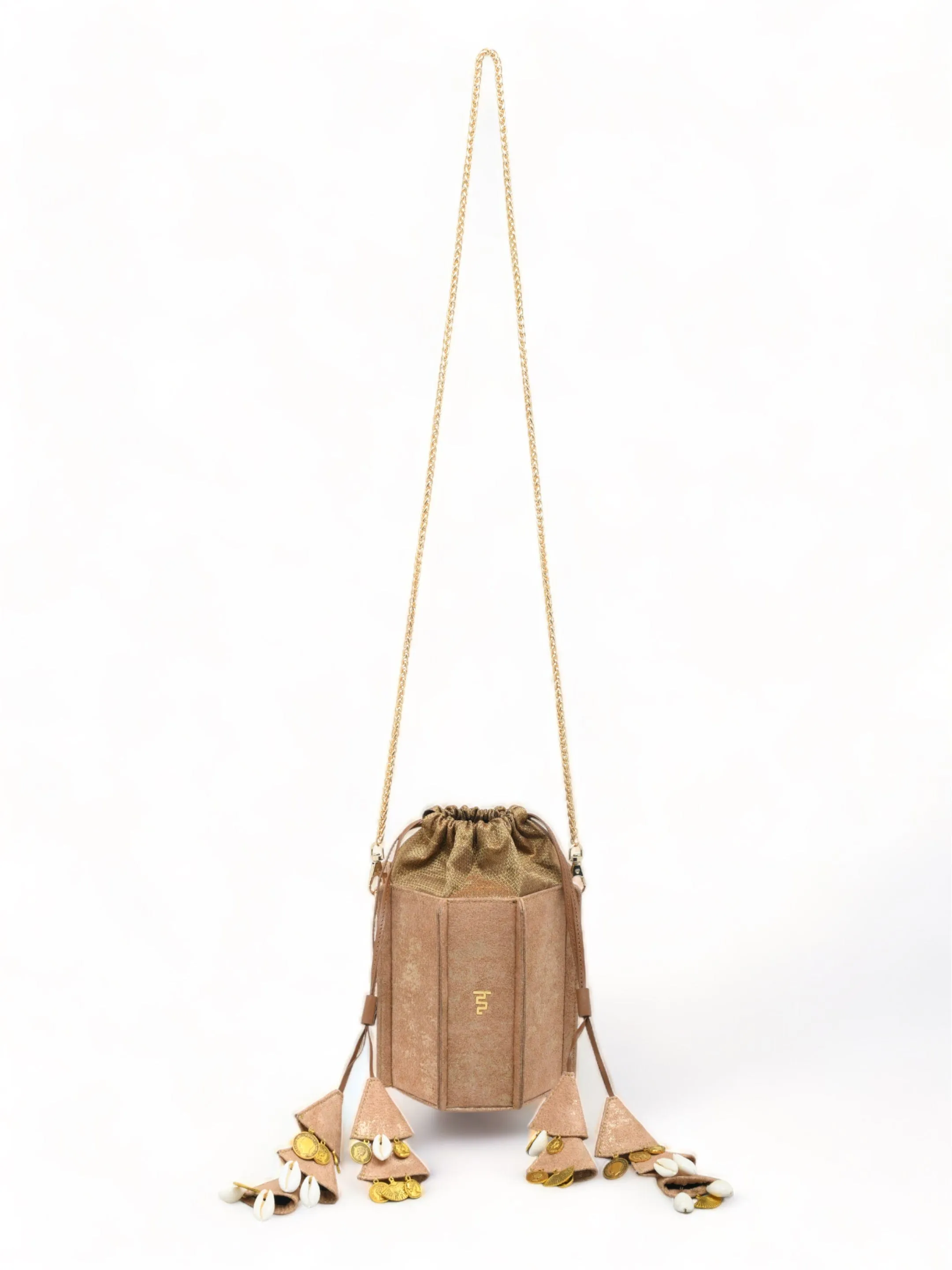 Sunlit Bucket Bag In Gold