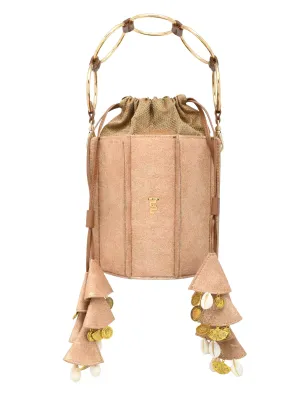 Sunlit Bucket Bag In Gold