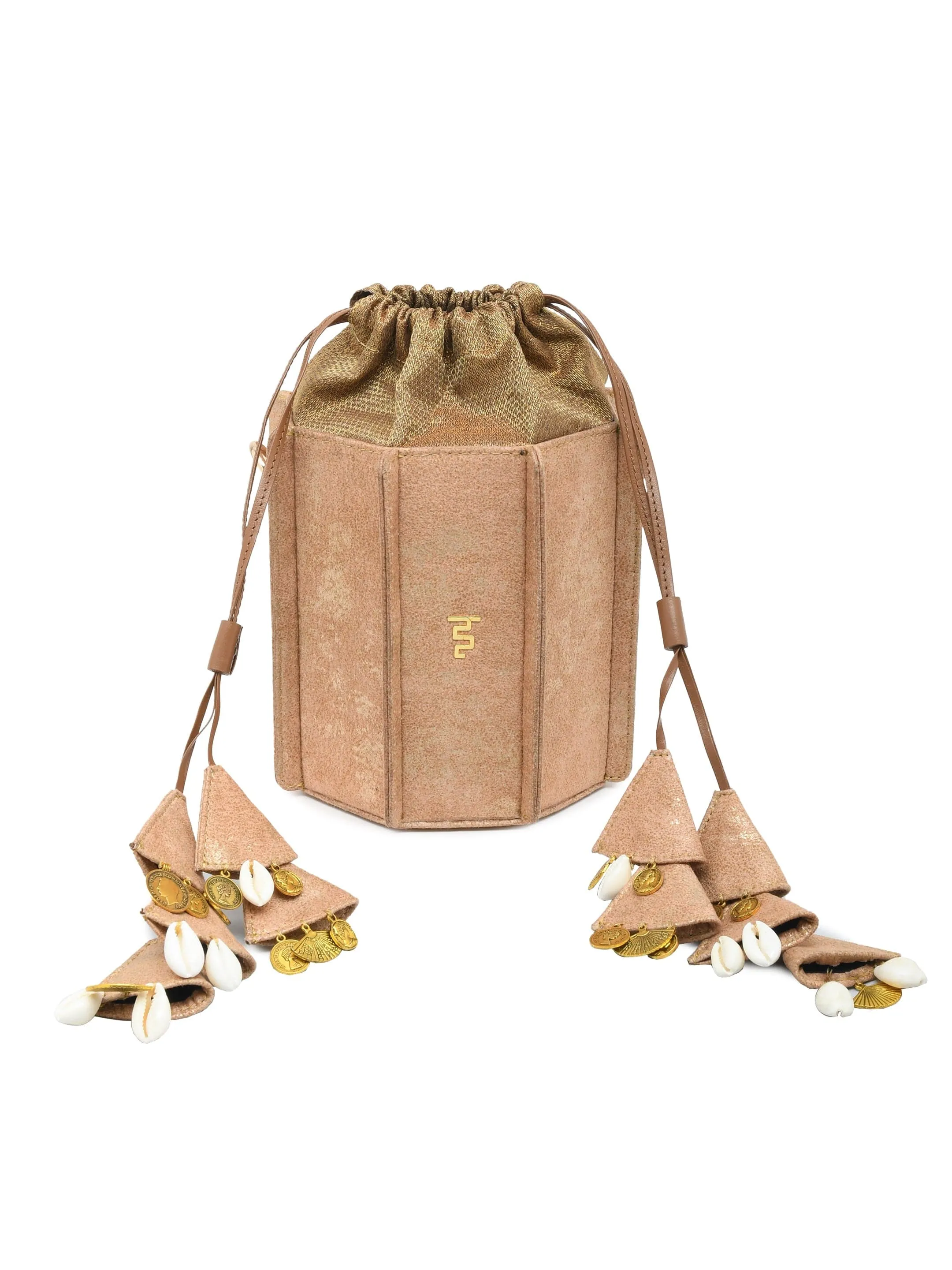 Sunlit Bucket Bag In Gold