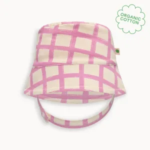 Sunrise - Pink Checker Jersey Baby & Kids Sun Hat