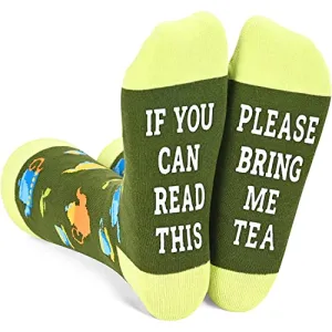Tea Lovers Gifts for Man and Women Novelty If You Can Read Please Bring Me Tea Socks Tea Accessories Gifts