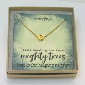 Teacher thanks, Daycare gift, End of year teacher appreciation gift, Hand stamped, Thank you for helping me grow, Thanks for helping me grow