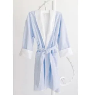 Terry Tots: Bathrobe – Blue Pinstripe