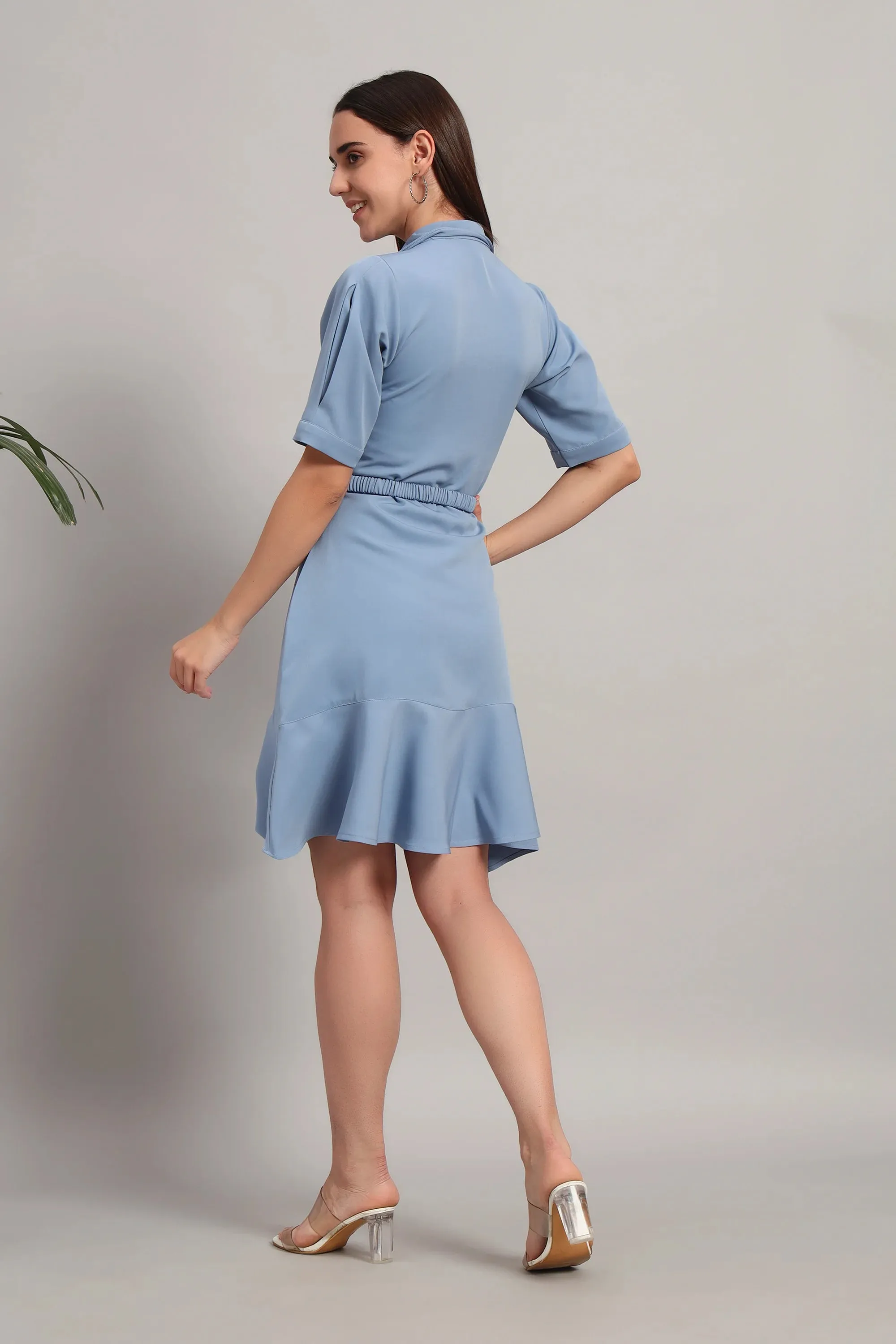 The Summer Shirt Dress, Blue