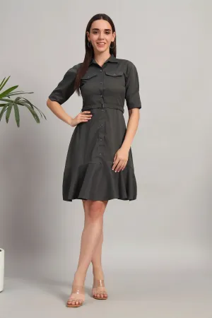 The Summer Shirt Dress,  Bluish Gray