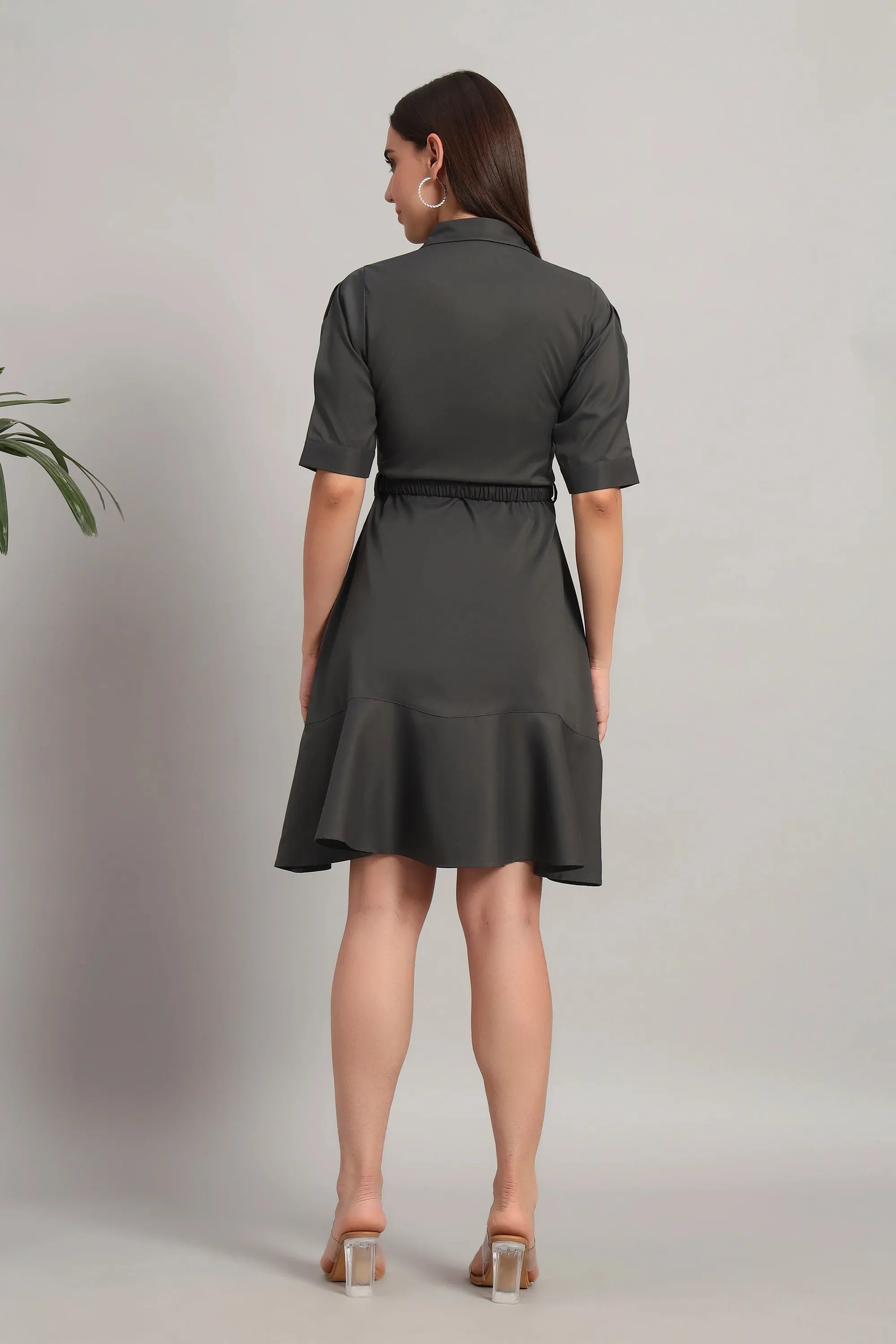 The Summer Shirt Dress,  Bluish Gray