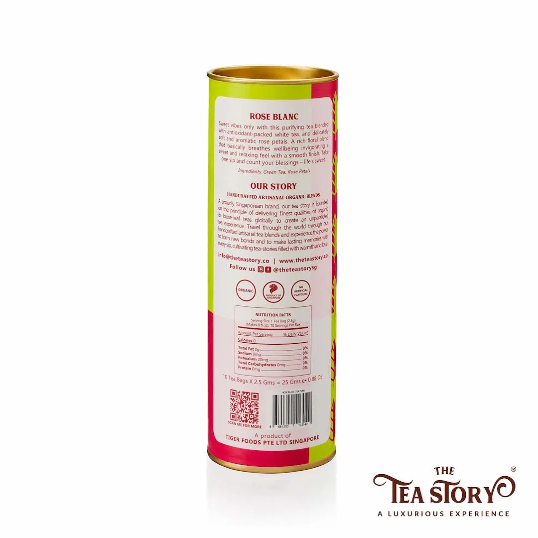The Tea Story Rose Blanc Tea Tube
