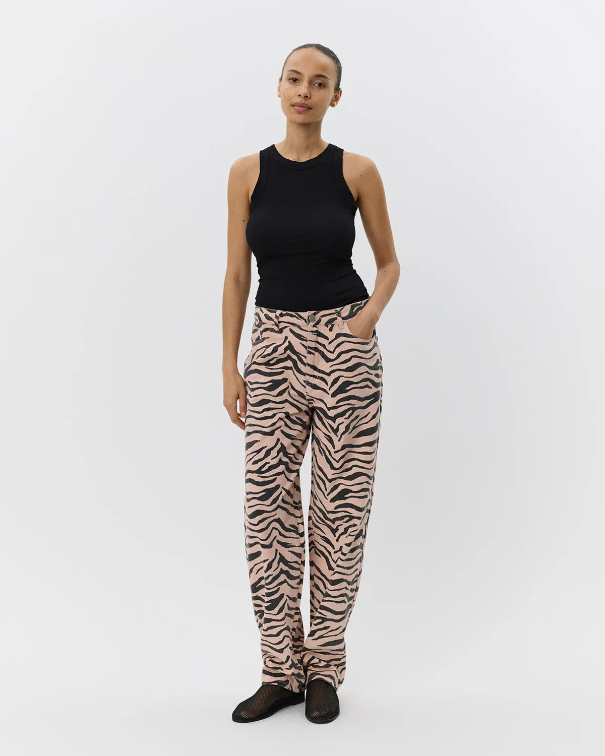 TOKYOSW ZEBRA JEANS - Light Rose
