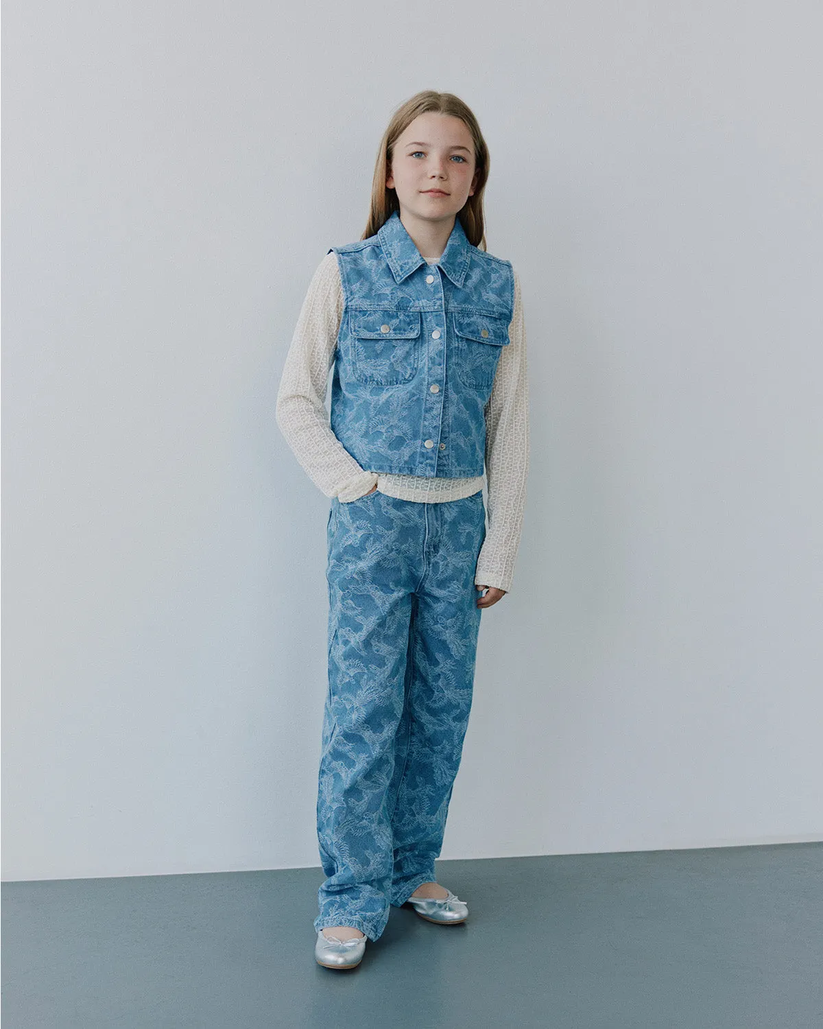TOKYOSY TROUSERS - Light denim blue
