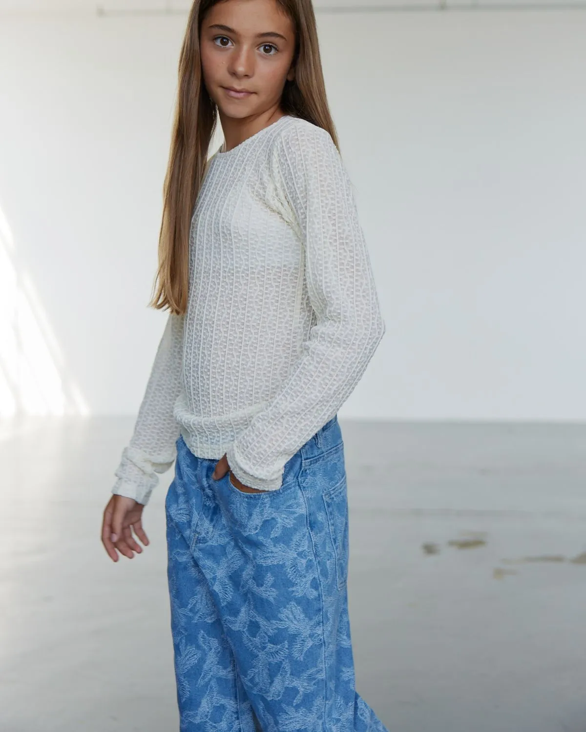 TOKYOSY TROUSERS - Light denim blue