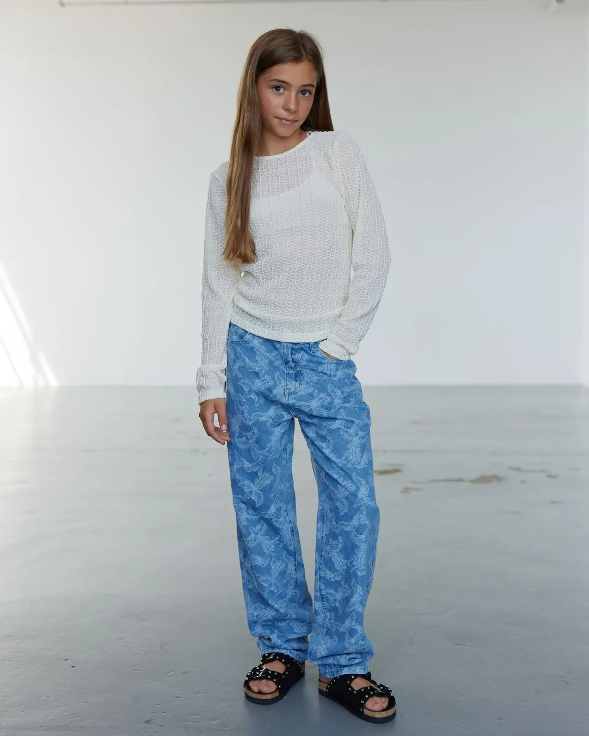 TOKYOSY TROUSERS - Light denim blue