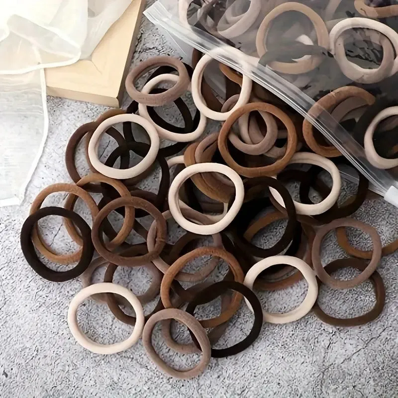 Towel Ring Hair Bands 4cm Solid Color Elastic Hair Rope Female Height Hair Accessory For Ponytail