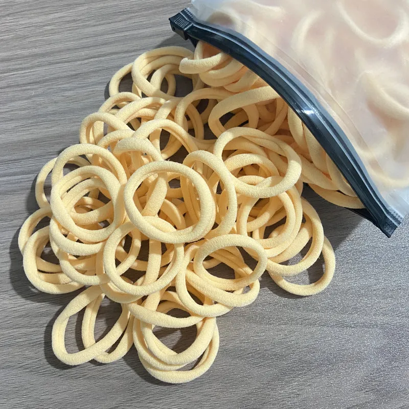 Towel Ring Hair Bands 4cm Solid Color Elastic Hair Rope Female Height Hair Accessory For Ponytail