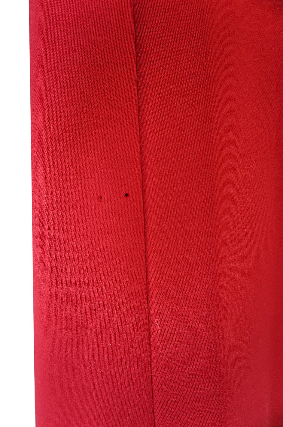 Treasure Item - c1973 Red Knit Wool Dress & Belt from Saks