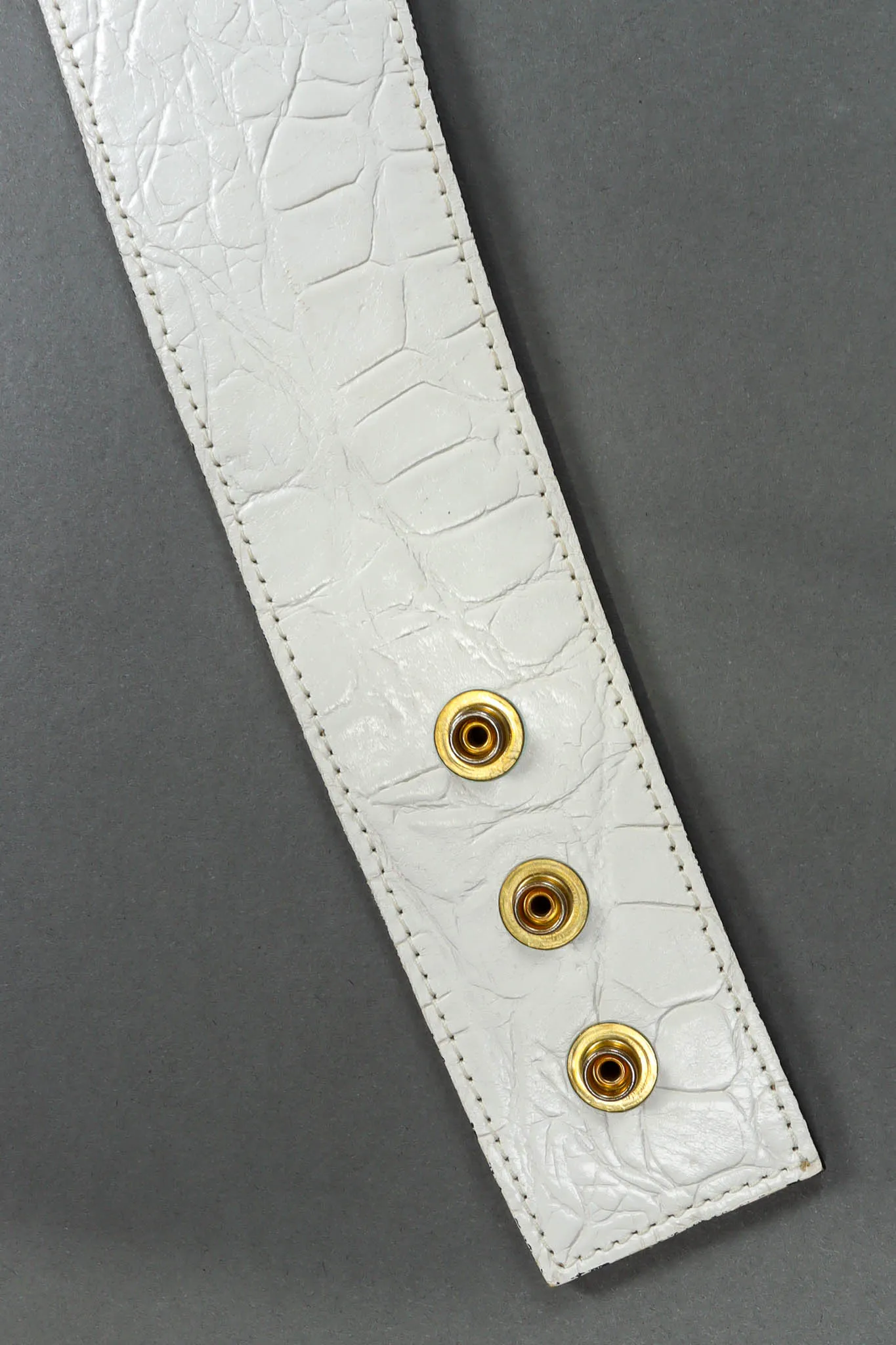 Triple Strap Leather Snap Belt
