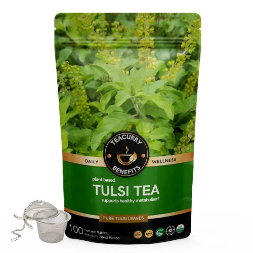 Tulsi Tea – Helps with Sugar Levels, Immunity, Dental Care, BP – Himalayan Basil Leaves